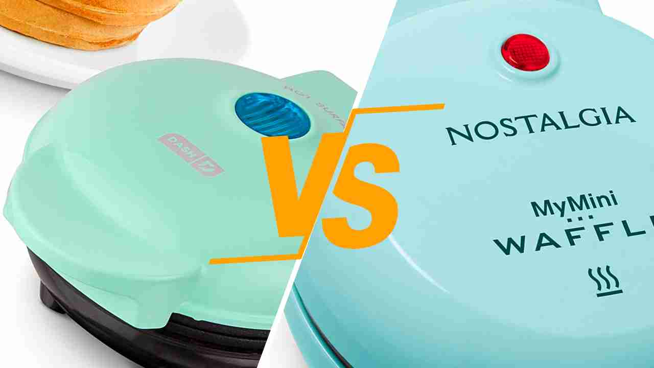 Dash vs Nostalgia mini waffle maker What's Difference? Waffle Maker